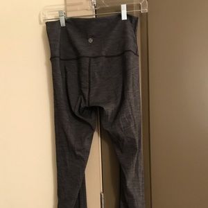 Long wunder under lululemon leggings, size 8, grey
